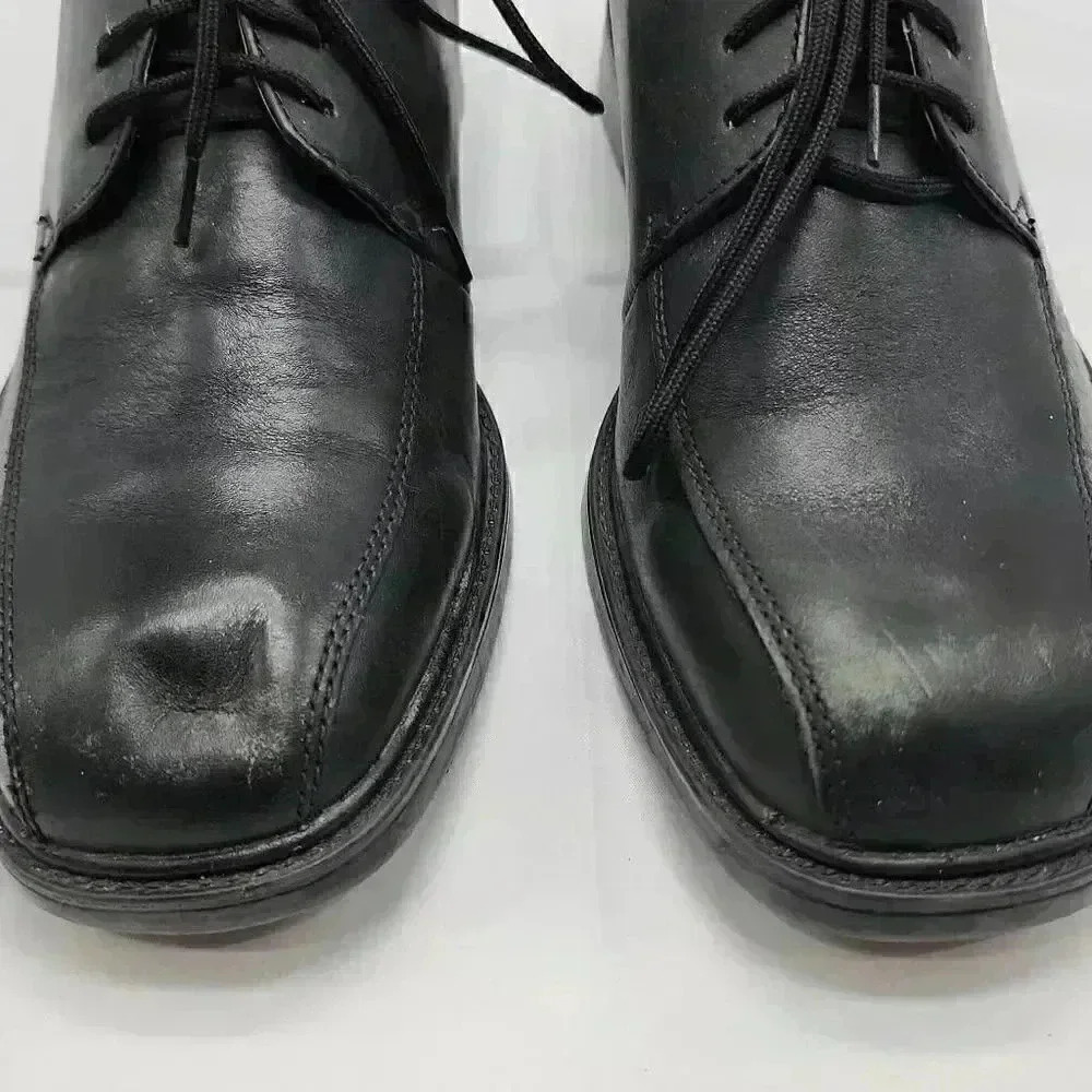 Nunn Bush Mens Black Marcell Lace Up Bike Toe Leather Oxford Dress Shoes Size 8M - Picture 4 of 13
